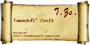 Tamaskó Zsolt névjegykártya